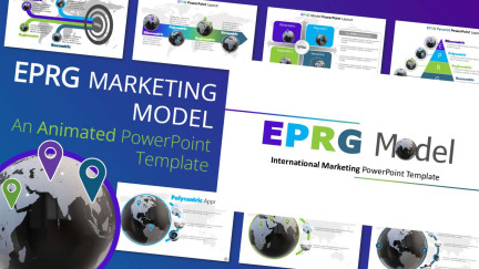 A collage of presentation slides from EPRG Model Marketing PowerPoint Template