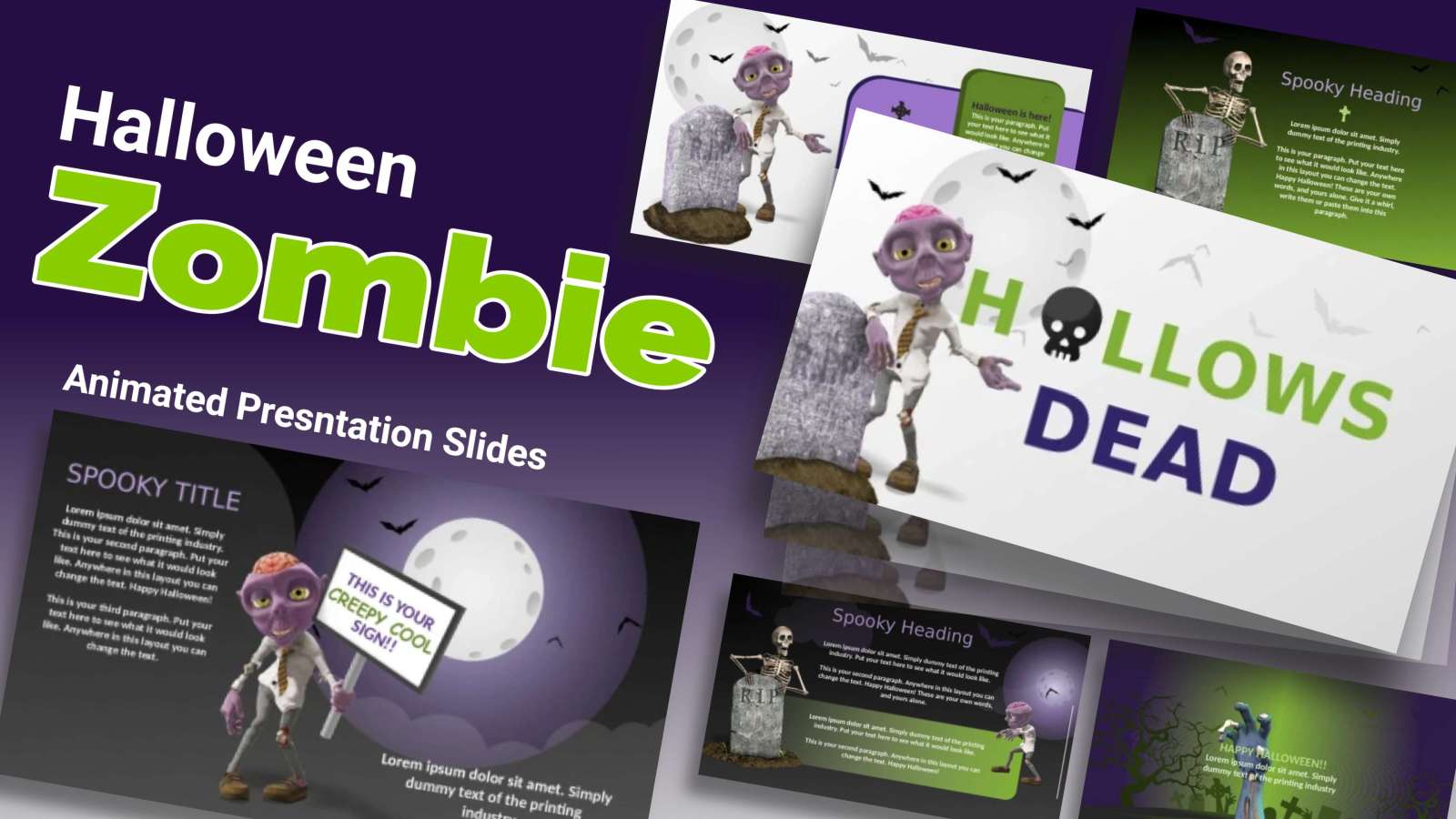 A Halloween Zombie Template for PowerPoint