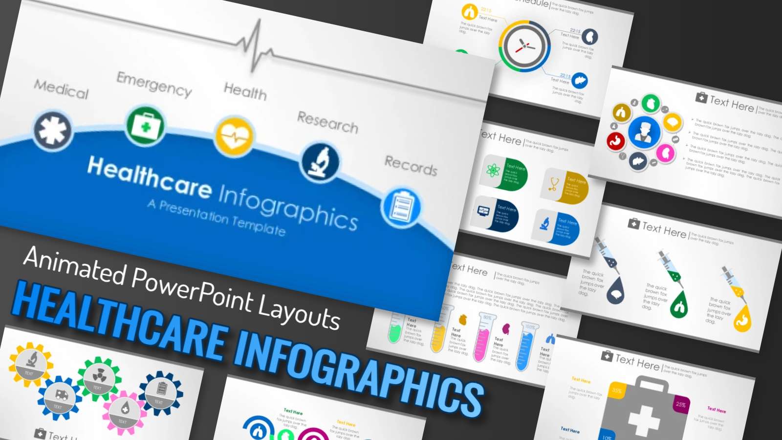 Healthcare Infographics Slide Preview Layout