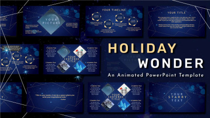 A collage of presentation slides from Holiday Wonder PowerPoint Template