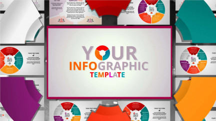A collage of presentation slides from Infographic Template