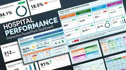 Professional widescreen presentation deck featuring custom slide layouts from the Interactive Healthcare Performance Dashboard System PowerPoint Template, structured for global supply chain logistics, international market analysis, and regional business expansion tracking.