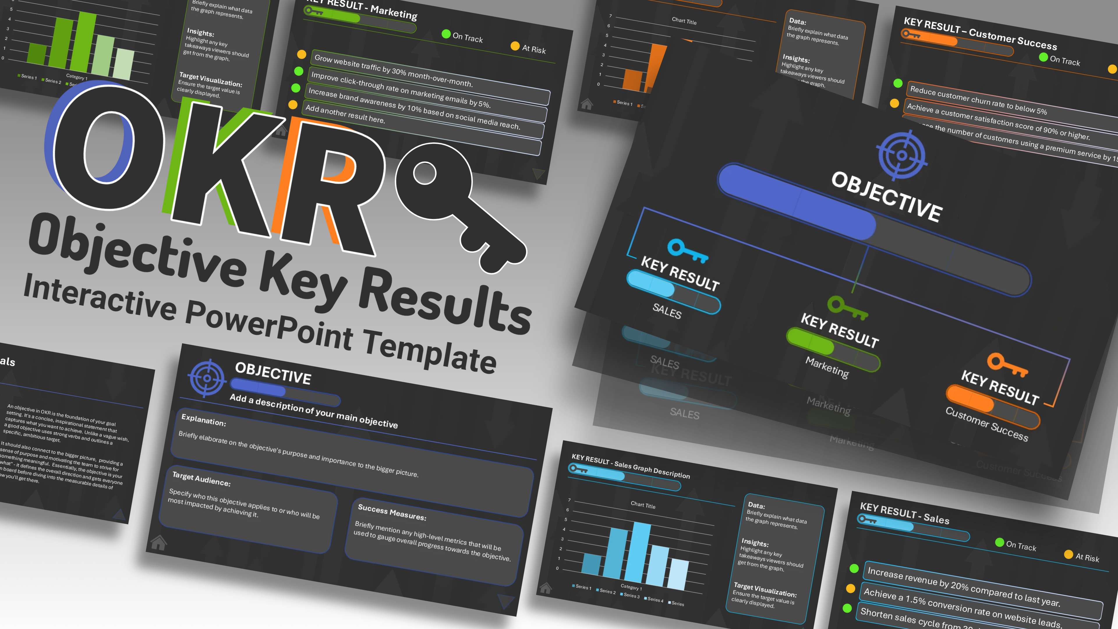 OKR PowerPoint Template with Interactive Slides