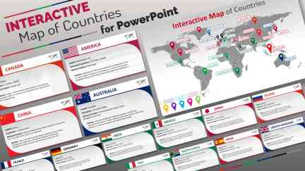 Slides from Interactive PowerPoint World Map Countries