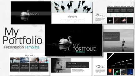 A collage of presentation slides from My Portfolio PowerPoint Template