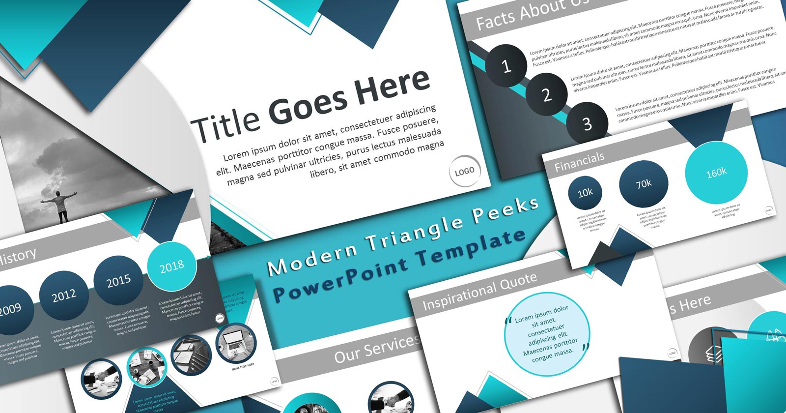 Triangle Peeks Modern Template For Powerpoint Triangle Peeks Modern Template For Powerpoint