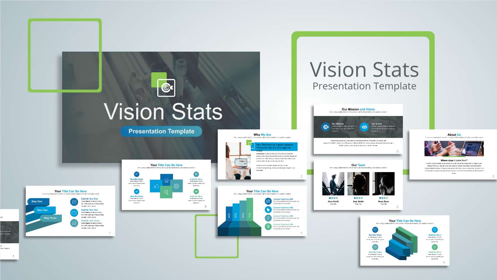 Vision Stats | A PowerPoint Template from PresenterMedia.com