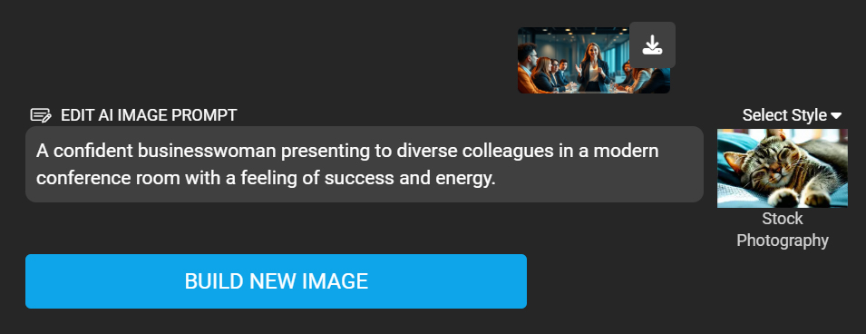 AI Presentation Wizard filled-out example